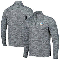 Antigua Brigade Throwback Quarter-Zip Top - Miami Dolphins
