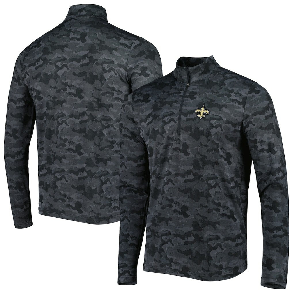 Antigua Brigade Quarter-Zip Sweatshirt - New Orleans Saints