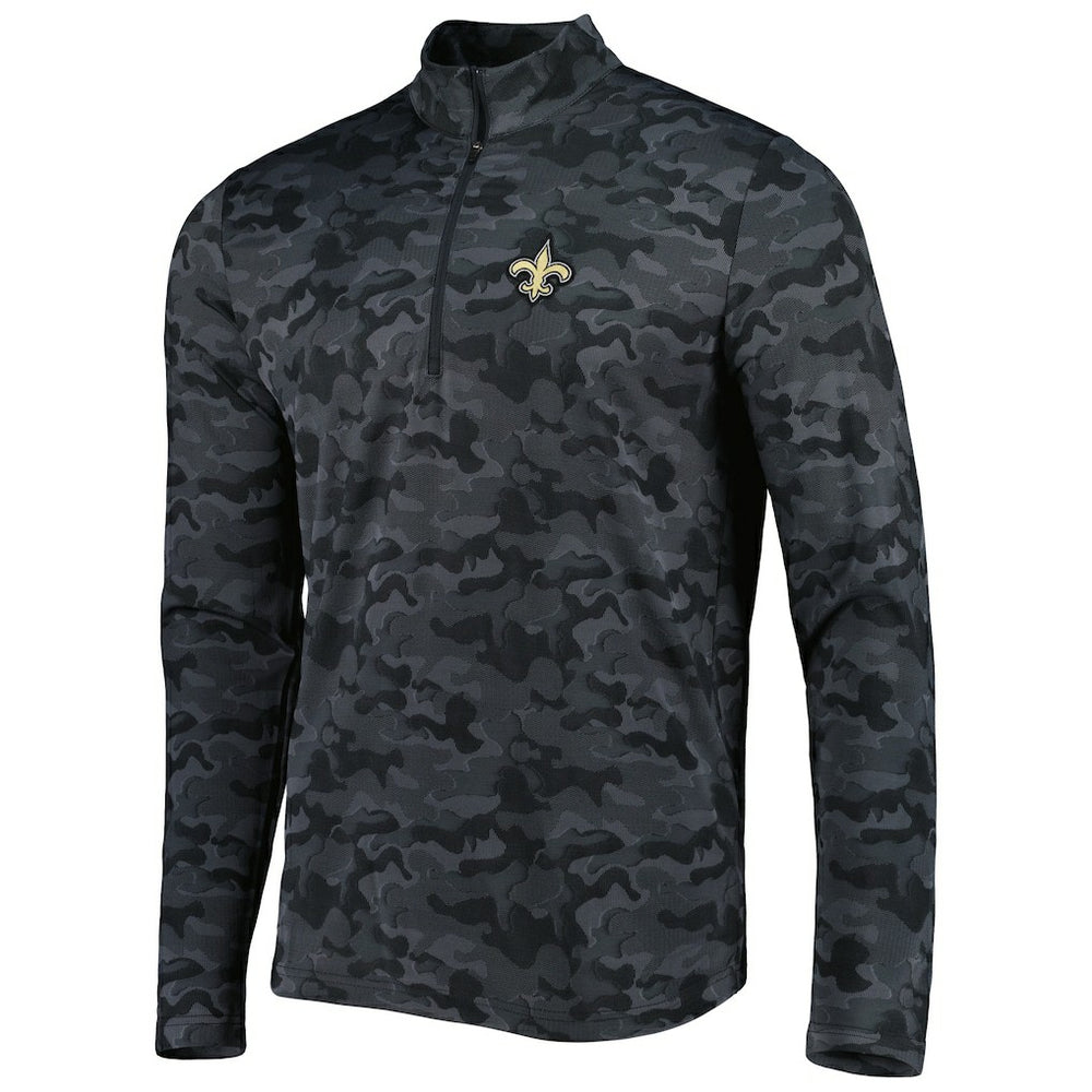 Antigua Brigade Quarter-Zip Sweatshirt - New Orleans Saints
