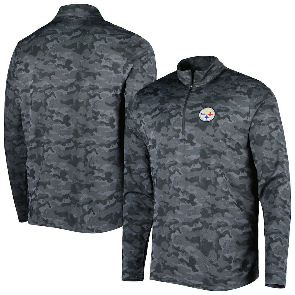 Antigua Brigade Quarter-Zip Sweatshirt - Pittsburgh Steelers