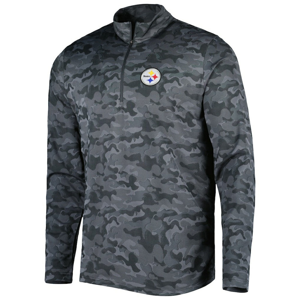 Antigua Brigade Quarter-Zip Sweatshirt - Pittsburgh Steelers