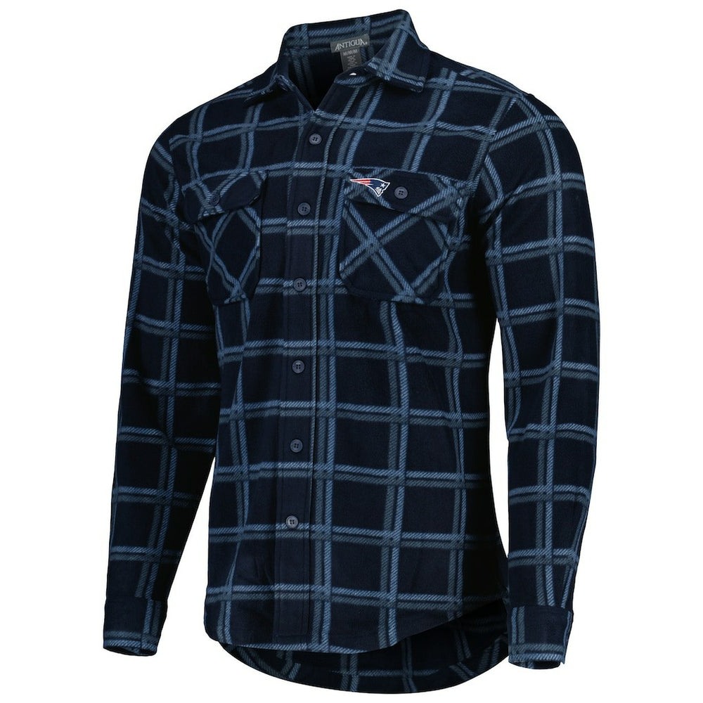 Antigua Industry Flannel Button-Up Shirt Jacket - New England Patriots