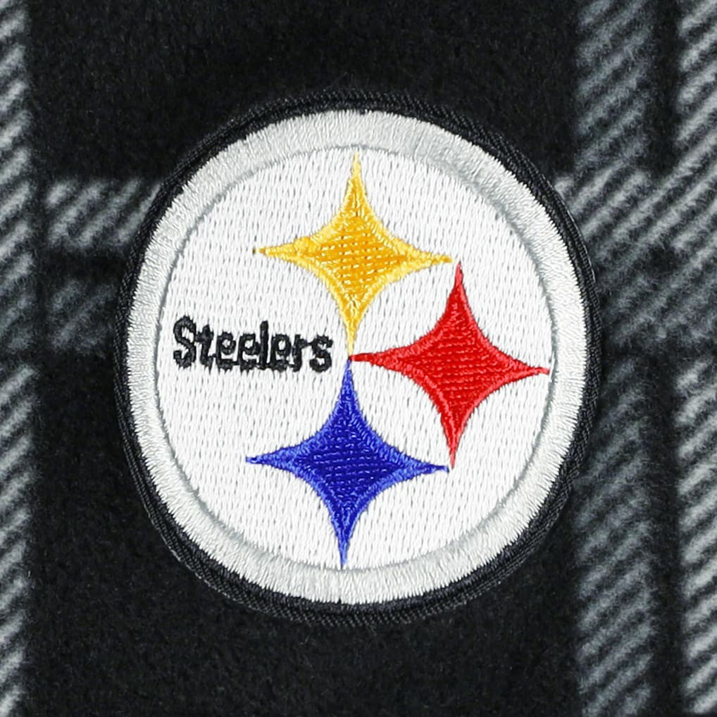 Antigua Industry Flannel Button-Up Shirt Jacket - Pittsburgh Steelers