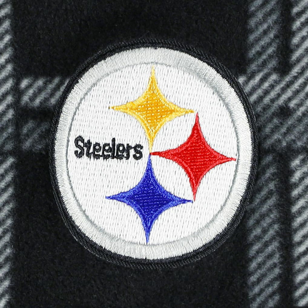 Antigua Industry Flannel Button-Up Shirt Jacket - Pittsburgh Steelers