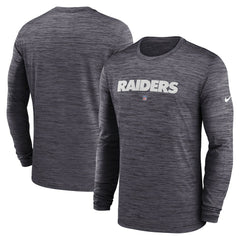 Sideline Team Velocity Performance Long Sleeve T-Shirt - Las Vegas Raiders