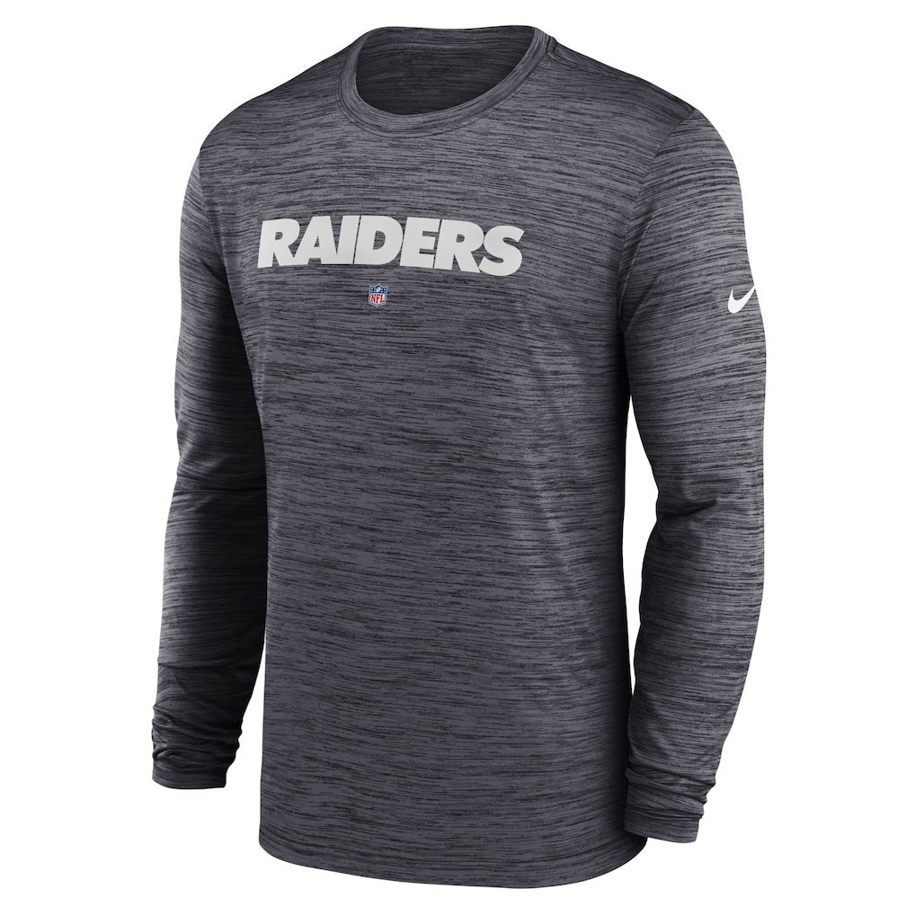 Sideline Team Velocity Performance Long Sleeve T-Shirt - Las Vegas Raiders