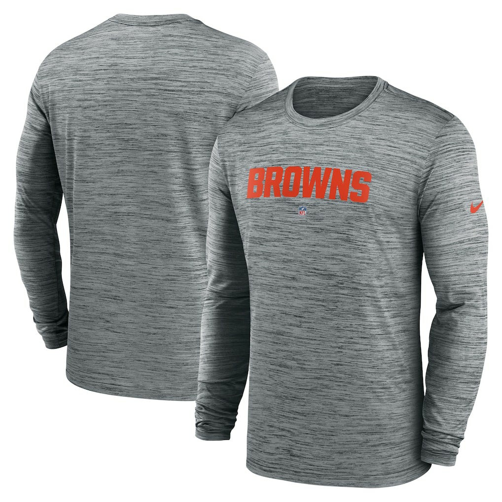 Sideline Team Velocity Performance Long Sleeve T-Shirt - Cleveland Browns