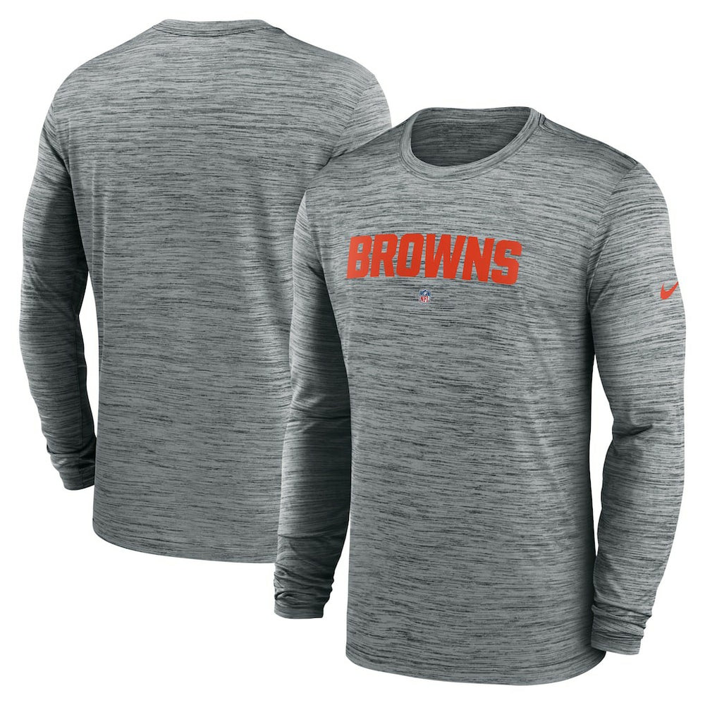 Sideline Team Velocity Performance Long Sleeve T-Shirt - Cleveland Browns