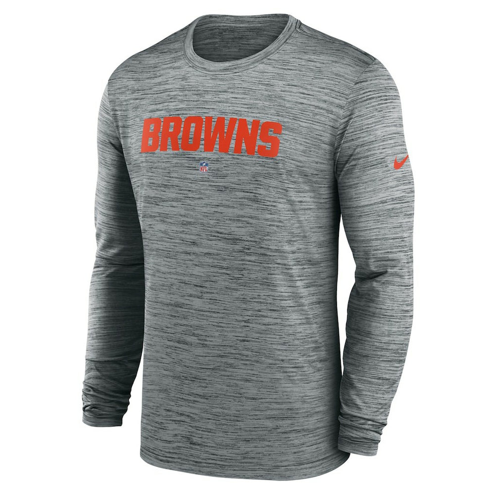 Sideline Team Velocity Performance Long Sleeve T-Shirt - Cleveland Browns