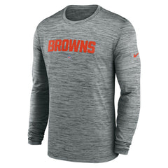 Sideline Team Velocity Performance Long Sleeve T-Shirt - Cleveland Browns