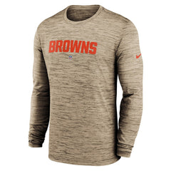 Sideline Team Velocity Performance Long Sleeve T-Shirt - Cleveland Browns