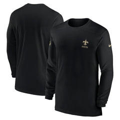 Sideline Coach Performance Long Sleeve T-Shirt - New Orleans Saints