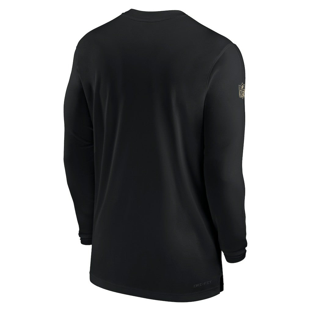 Sideline Coach Performance Long Sleeve T-Shirt - New Orleans Saints