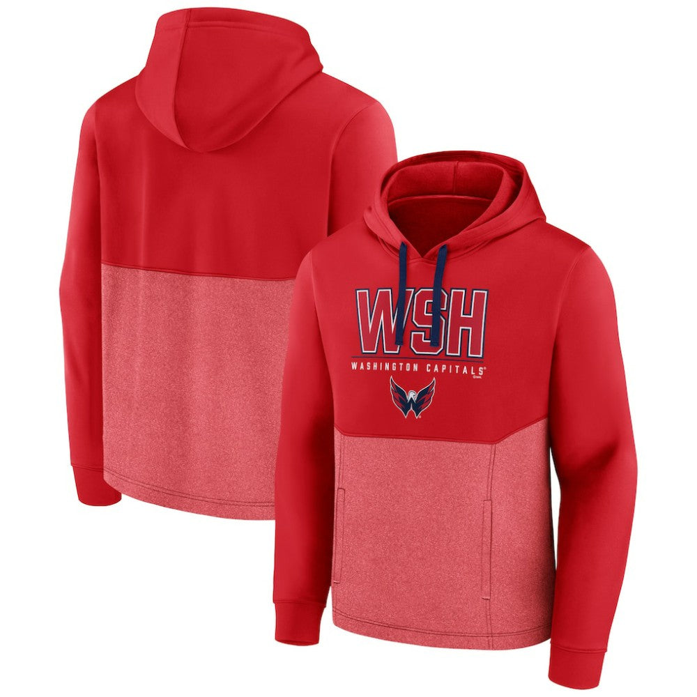 NHL Red Washington Capitals Fanatics Successful Tri-Blend Pullover Hoodie