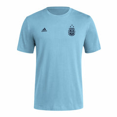 Argentina National Team Crest T-Shirt - Adidas Light Blue