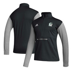 Mexico National Team Crest Long Sleeve Half-Zip Top - Adidas Black