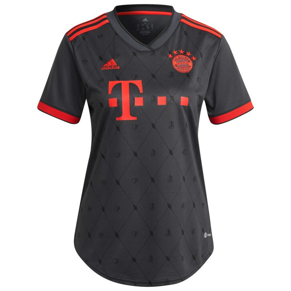 Leroy Sané Bayern Munich Women's 2022/23 Third Replica Player Jersey - Adidas Charcoal
