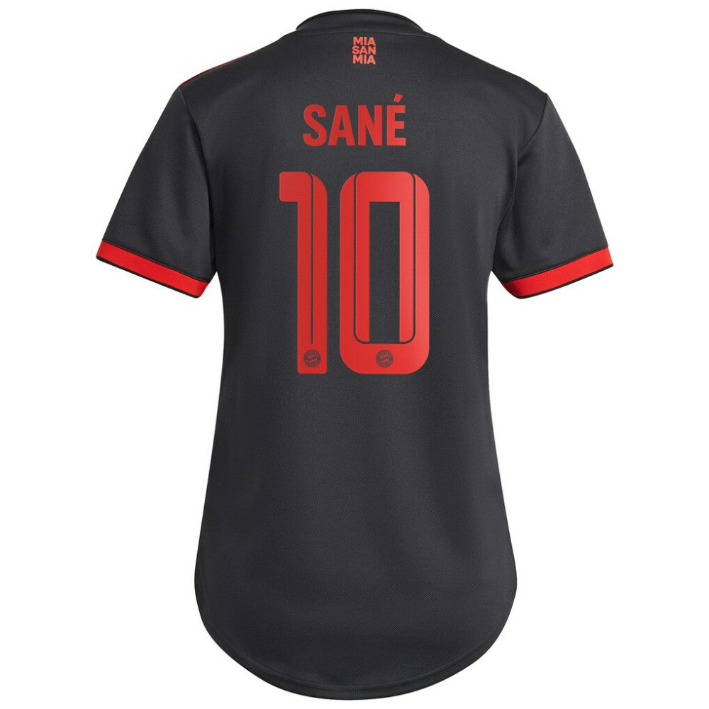 Leroy Sané Bayern Munich Women's 2022/23 Third Replica Player Jersey - Adidas Charcoal