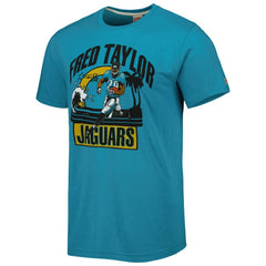 Fred Taylor  Homage Unisex Caricature Retired Player Tri-Blend T-Shirt - Jacksonville Jaguars
