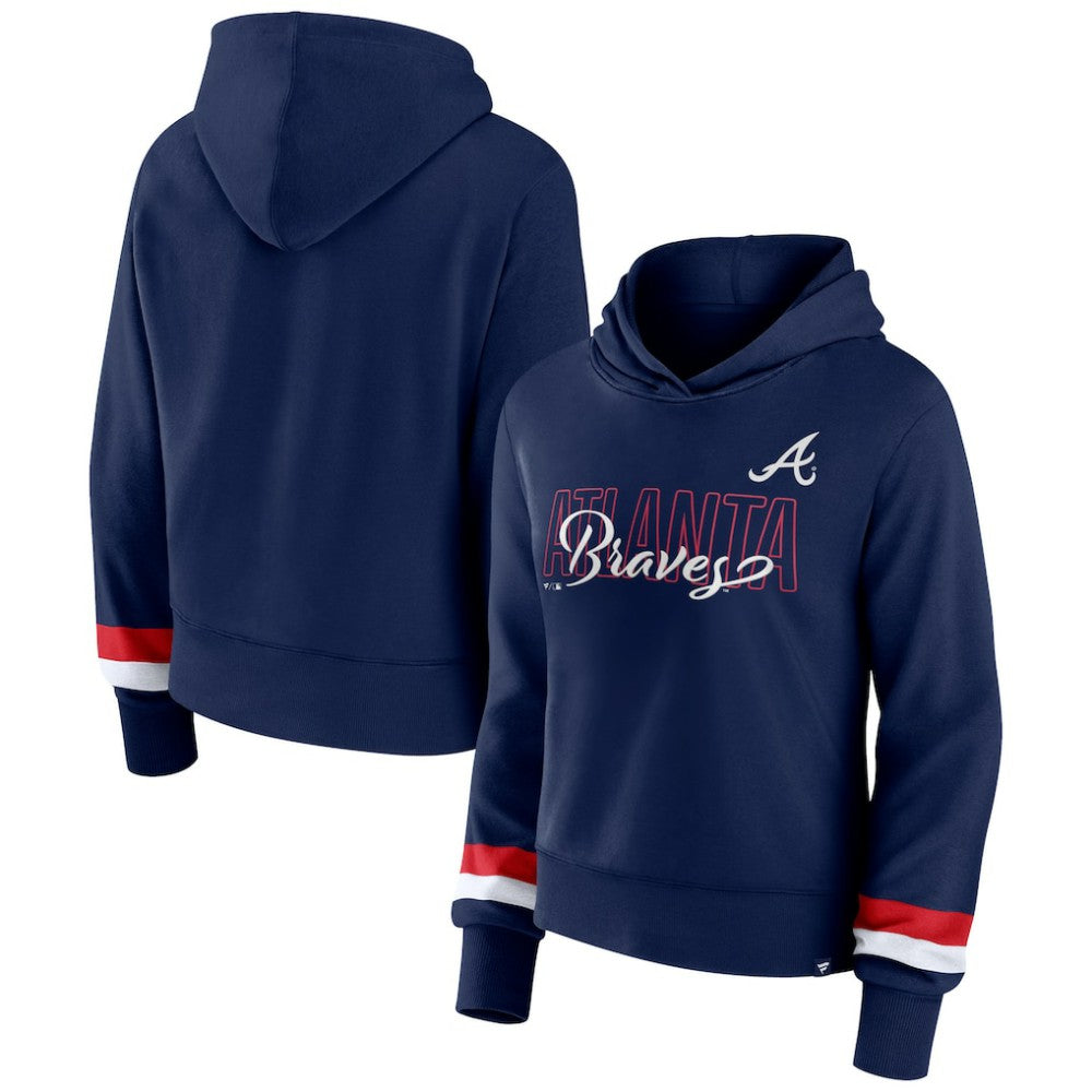 MLB Atlanta Braves Fanatics Women's Over Under Pullover Hoodie