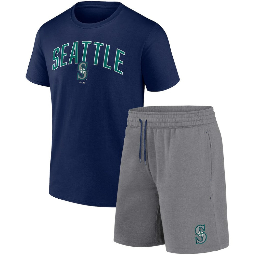 MLB Seattle Mariners Fanatics Arch T-Shirt & Shorts Combo Set
