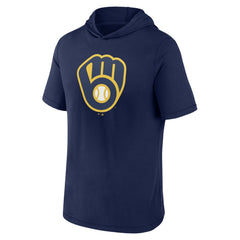 MLB Milwaukee Brewers Fanatics Short Sleeve Hoodie T-Shirt