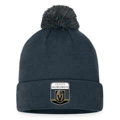 NHL Charcoal Vegas Golden Knights Fanatics 2023 NHL Draft Cuffed Knit Hat with Pom