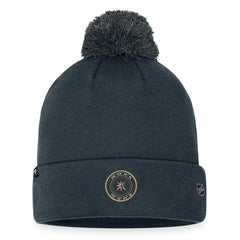 NHL Charcoal Vegas Golden Knights Fanatics 2023 NHL Draft Cuffed Knit Hat with Pom