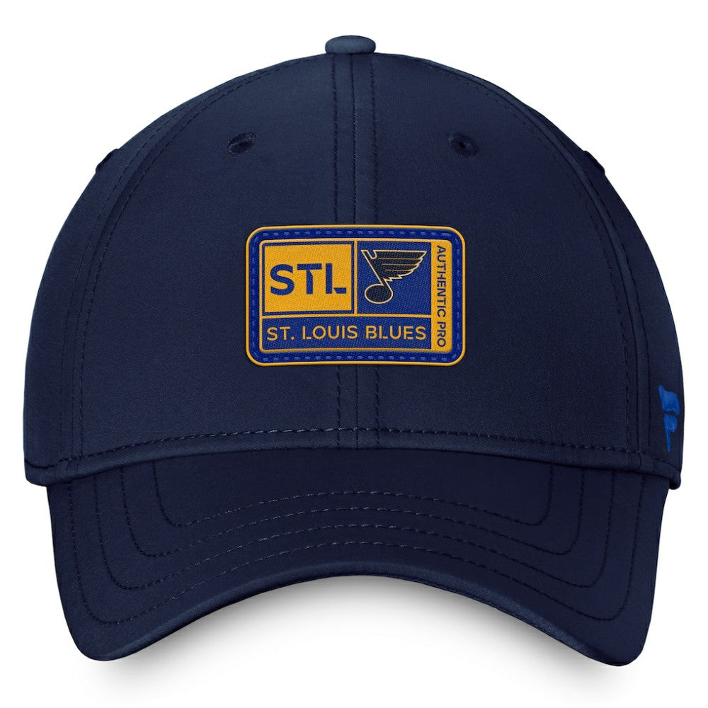 NHL This item will ship within 8 business days. St. Louis Blues Fanatics Authentic Pro Training Camp Flex Hat – Navy