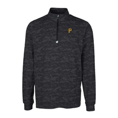MLB Pittsburgh Pirates Cutter & Buck Big & Tall Traverse Camo Print Stretch Quarter-Zip Pullover Top
