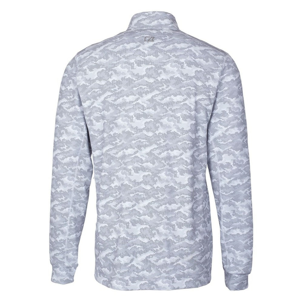 MLB Philadelphia Phillies Cutter & Buck Big & Tall Traverse Camo Print Stretch Quarter-Zip Pullover Top