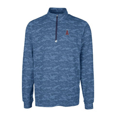 MLB Los Angeles Angels Cutter & Buck Big & Tall Traverse Camo Print Stretch Quarter-Zip Pullover Top