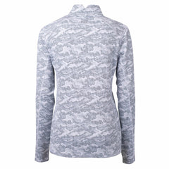 MLB Miami Marlins Cutter & Buck Women's Traverse Camo Print Stretch Quarter-Zip Pullover Top