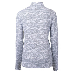 MLB New York Yankees Cutter & Buck Women's Traverse Camo Print Stretch Quarter-Zip Pullover Top
