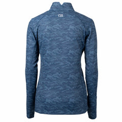MLB Cleveland Guardians Cutter & Buck Women's Traverse Camo Print Stretch Quarter-Zip Pullover Top
