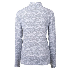 Cutter & Buck Women's Traverse Camo Print Stretch Quarter-Zip Pullover Top - Minnesota Vikings