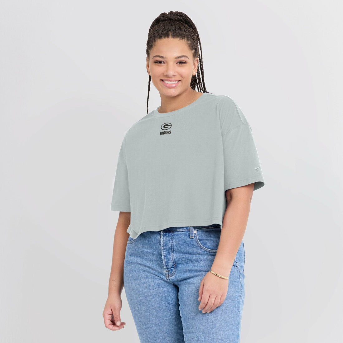 Women's Elements Super Soft Boxy Cropped T-Shirt - Green Bay Packers
