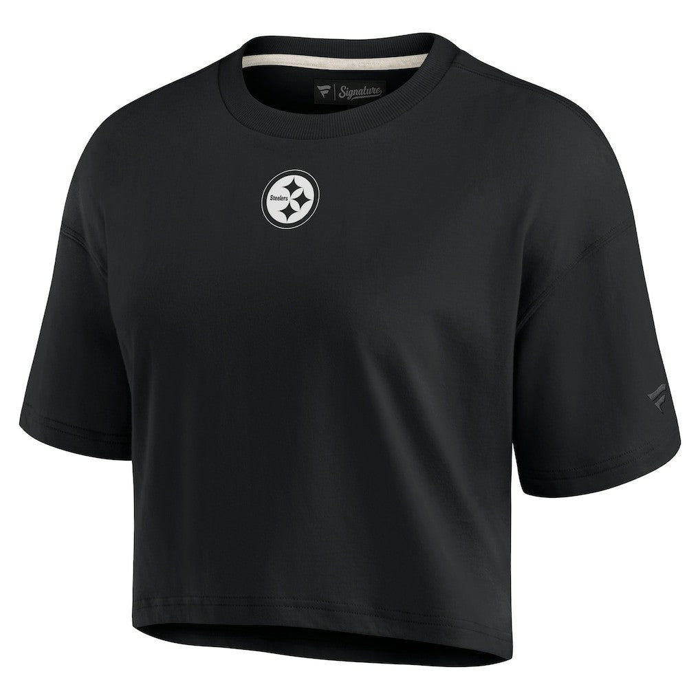 Women's Elements Super Soft Boxy Cropped T-Shirt - Pittsburgh Steelers