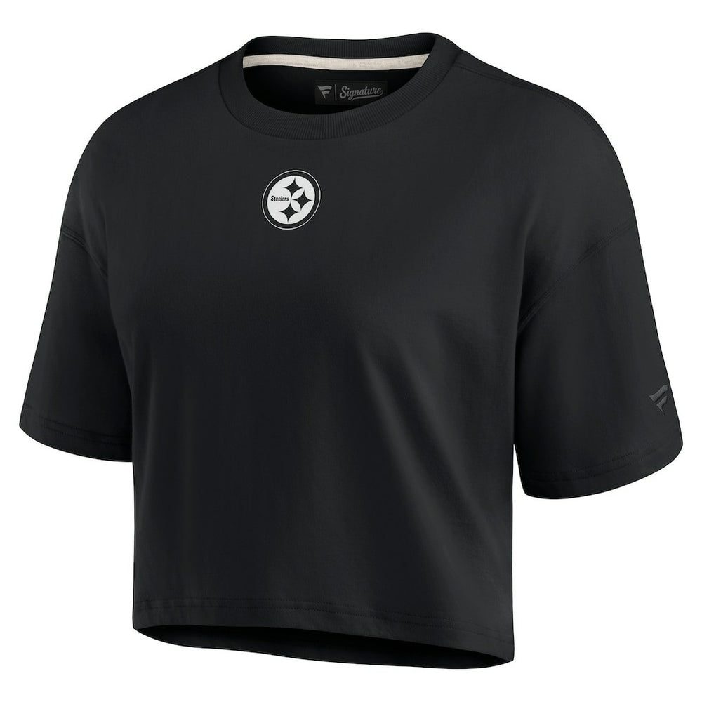 Women's Elements Super Soft Boxy Cropped T-Shirt - Pittsburgh Steelers