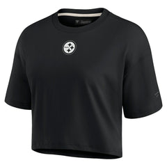Women's Elements Super Soft Boxy Cropped T-Shirt - Pittsburgh Steelers