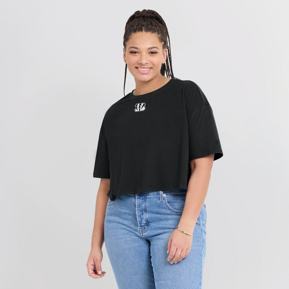 Women's Elements Super Soft Boxy Cropped T-Shirt - Cincinnati Bengals