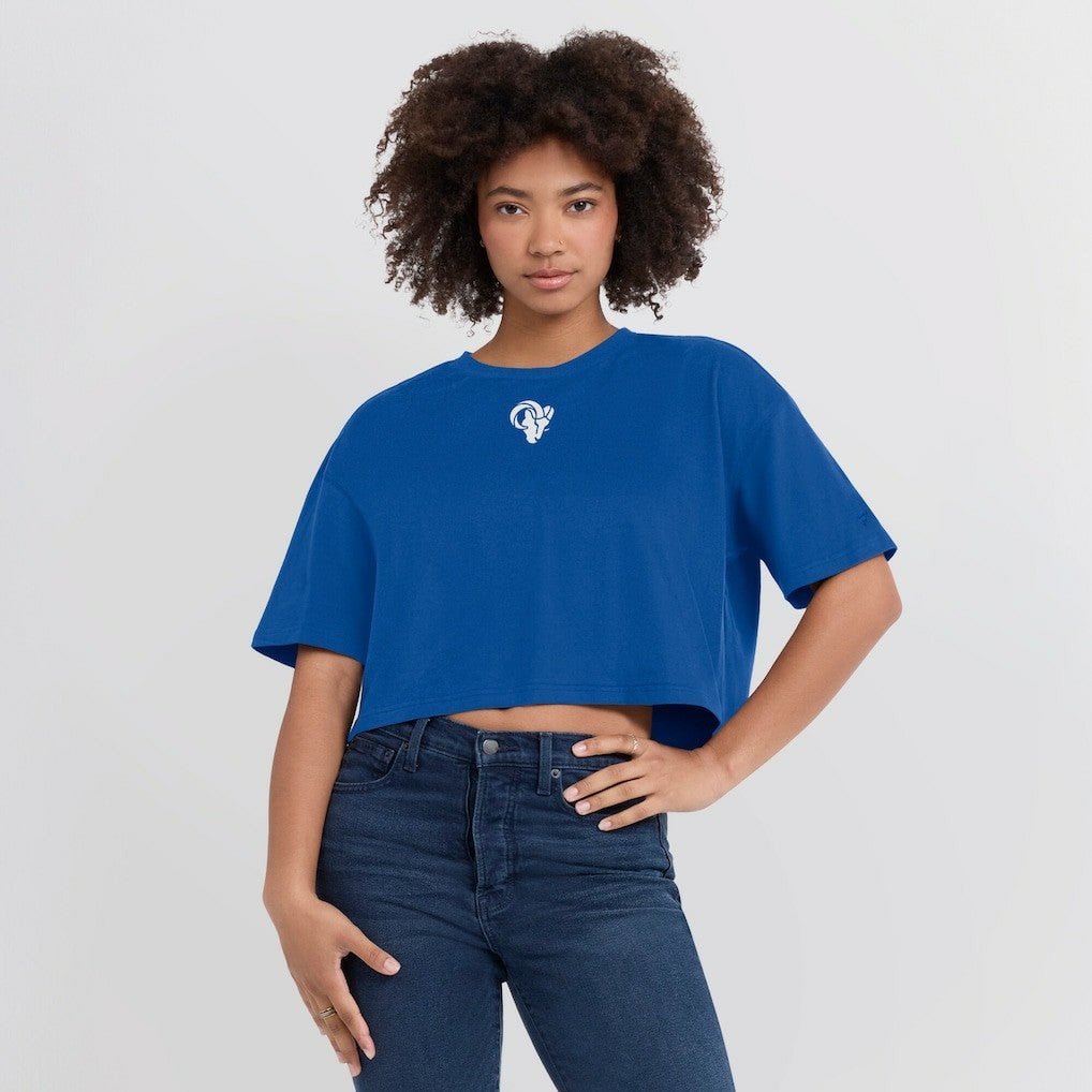 Women's Elements Super Soft Boxy Cropped T-Shirt - Los Angeles Rams