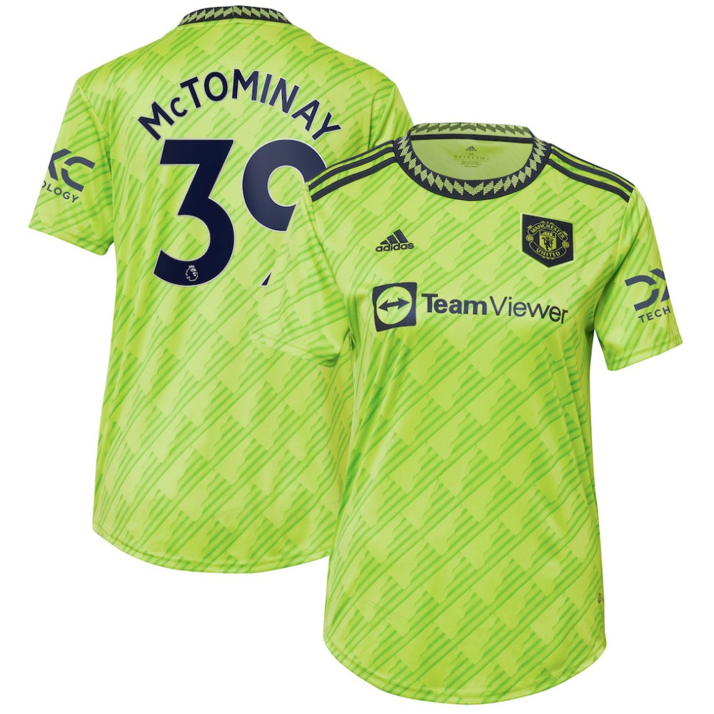 Scott McTominay Manchester United Women's 2022/23 Third Replica Player Jersey - Adidas Neon Green