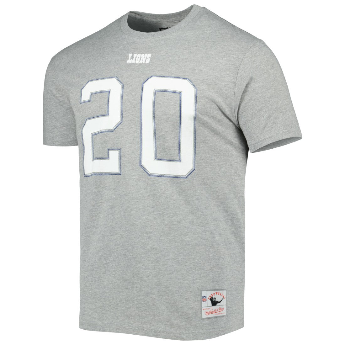 Barry Sanders  Retired Player Logo Name & Number T-Shirt - Detroit Lions