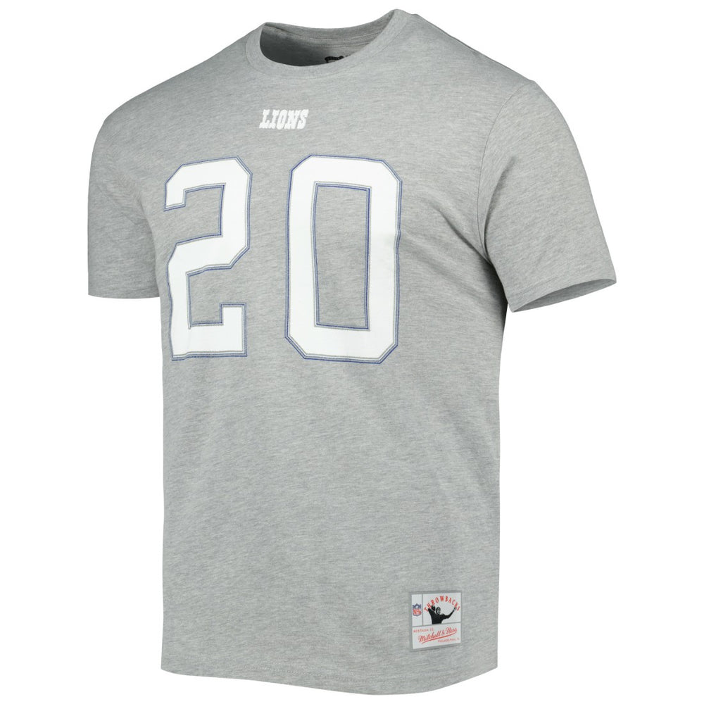 Barry Sanders  Retired Player Logo Name & Number T-Shirt - Detroit Lions
