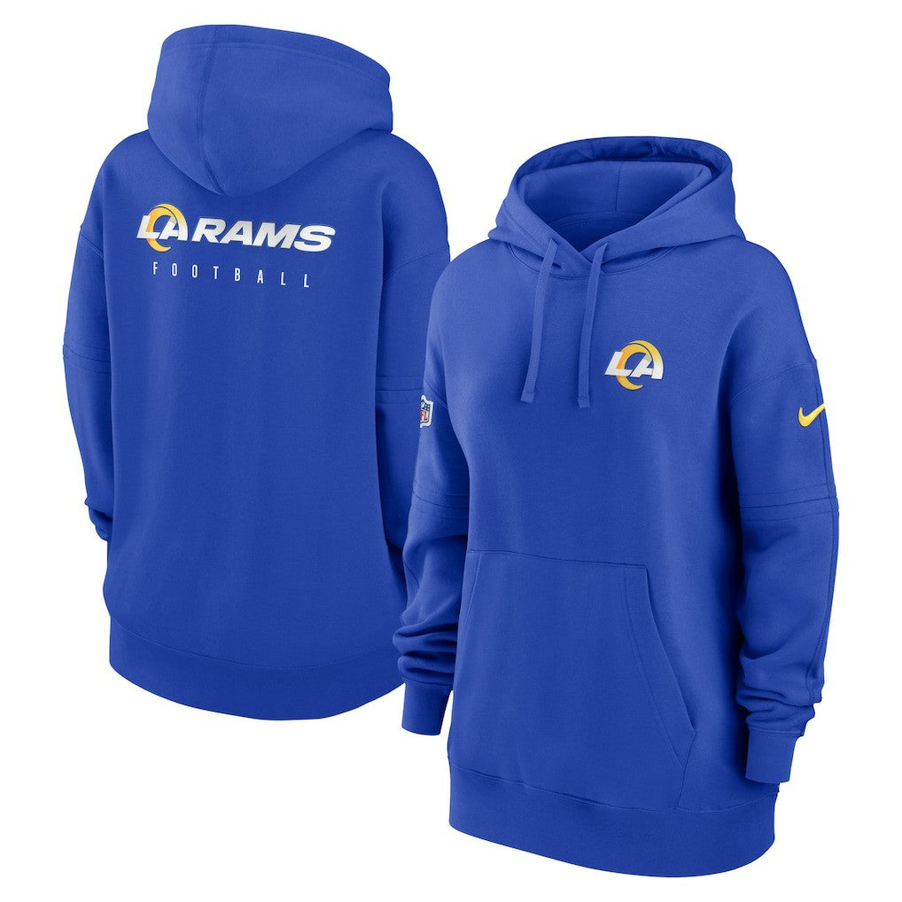 Women's 2023 Sideline Club Fleece Pullover Hoodie - Los Angeles Rams