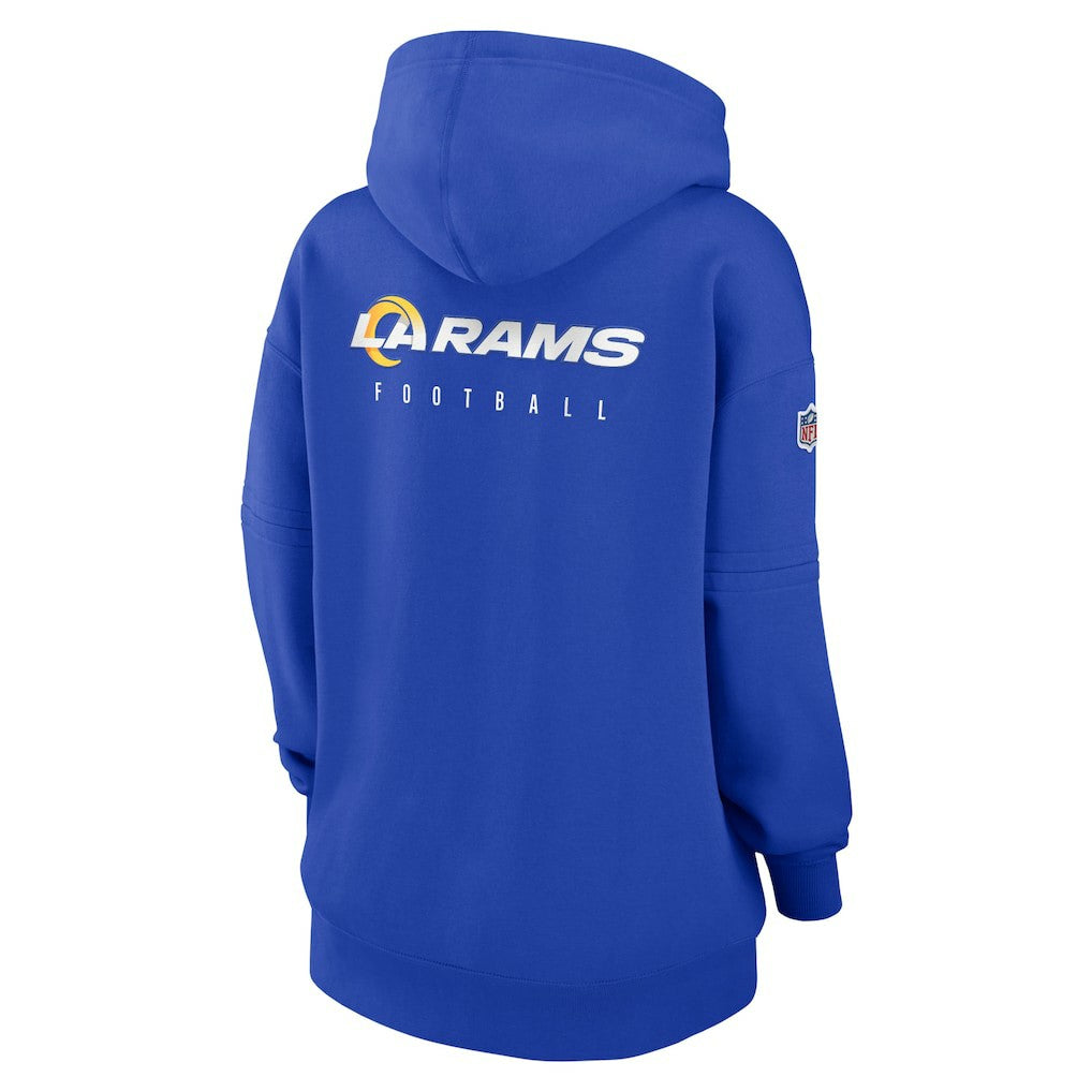 Women's 2023 Sideline Club Fleece Pullover Hoodie - Los Angeles Rams