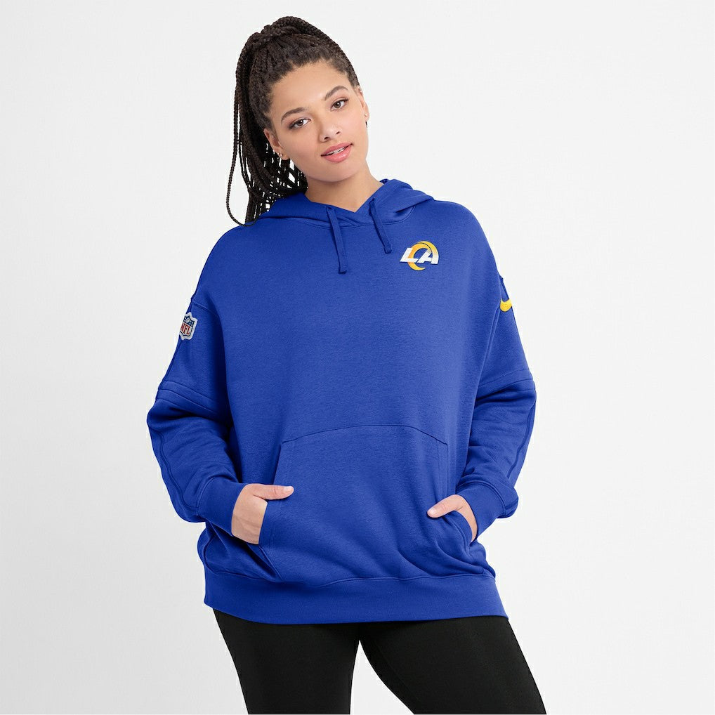 Women's 2023 Sideline Club Fleece Pullover Hoodie - Los Angeles Rams