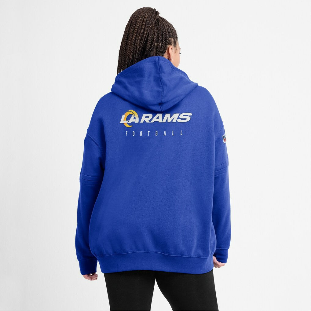 Women's 2023 Sideline Club Fleece Pullover Hoodie - Los Angeles Rams