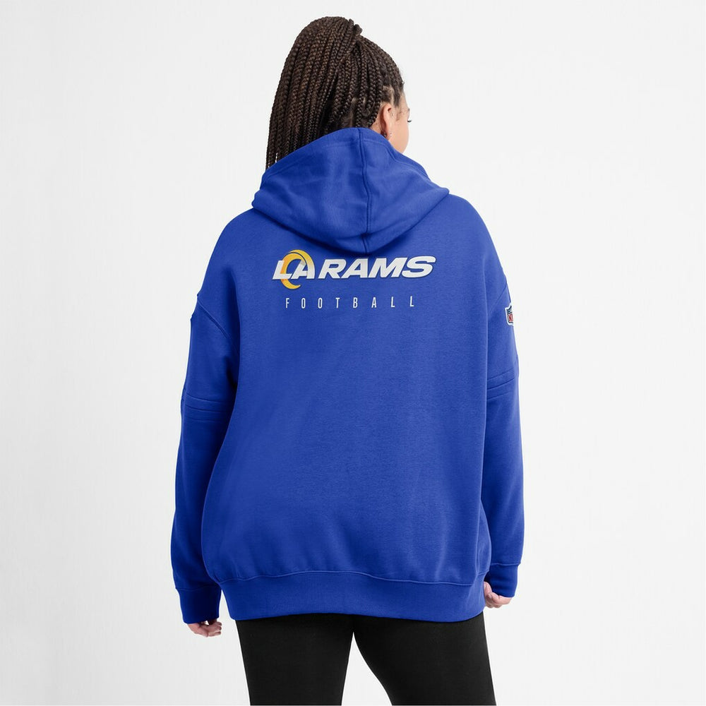 Women's 2023 Sideline Club Fleece Pullover Hoodie - Los Angeles Rams